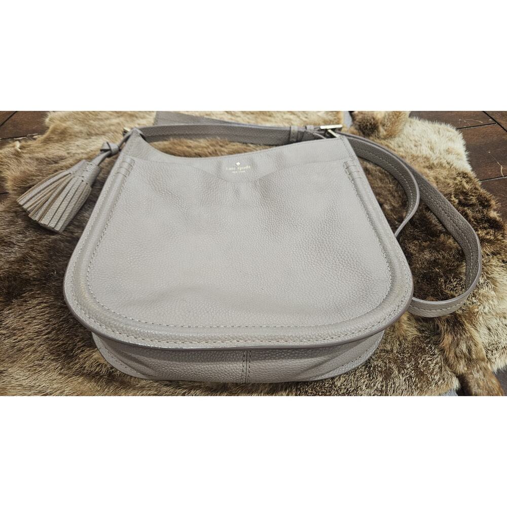 Kate Spade New York Orchard St. Edition Authentic Grey Crossbody/Leather Pebble